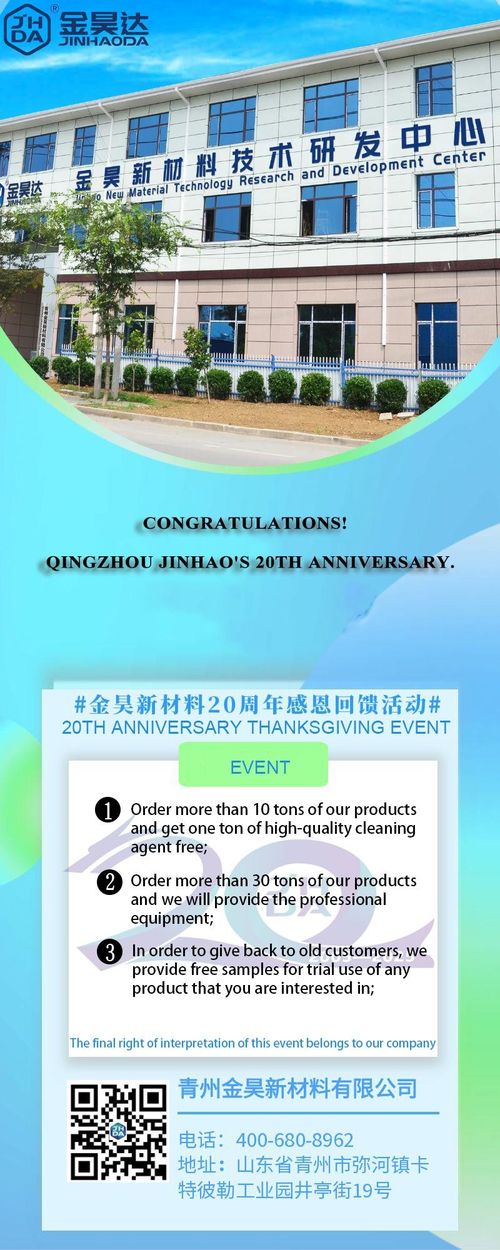 Latest company blogs about Congratulations! Qingzhou Jinhao's 20th anniversary.