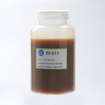 Effective cationic styrene acrylic emulsion, starch layer has good cross-linking strength, resistance to water, corrugated paper, paperboard, white board paper, craft paper, less dosage, lower cost.