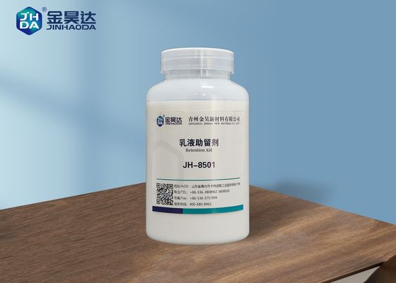 Good price White Emulsion Organic Polymer JHDA Big Molecular Retention Drainage Aids 38% online